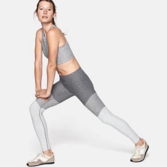 Outdoor Voices Springs 7/8 Leggings Ash - Shades of Gray Colorblock Size Small - Picture 1 of 8